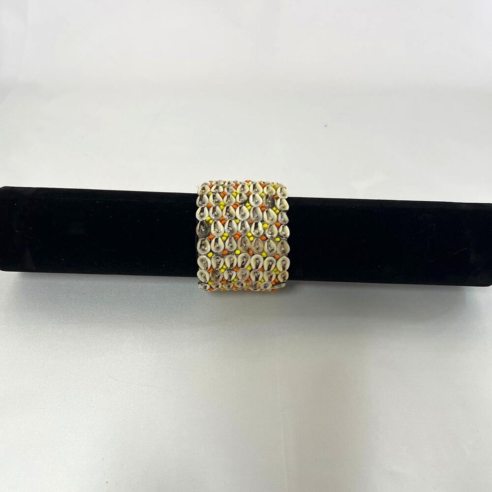 Stunning Multi-Earthy Color Tone Statement Bracelet - Unique Woven Design